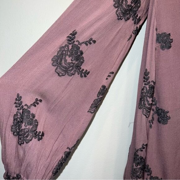 Extra Small Emma Dress Elderberry Purple Swing Dress Keyhole Bk - Picture 2 of 4